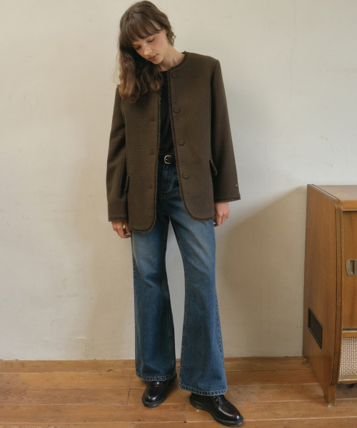 Wide boots cut denim pants_Blue(O25-PT13)