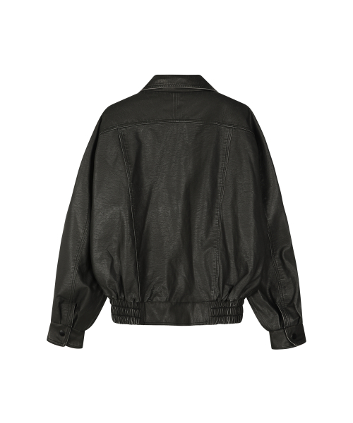 SUNDAY VINTAGE LEATHER JACKET BLACK