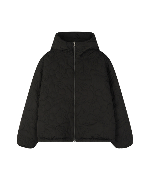 CHERRY REVERSIBLE PUFFER BLACK