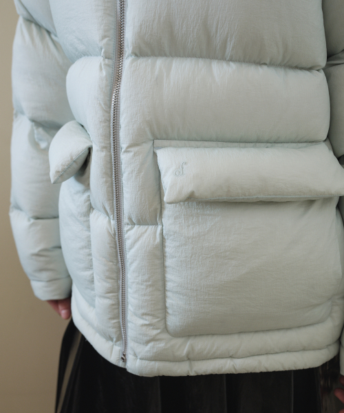 SHEER QUILTED DOWN JUMPER_LIGHT BLUE