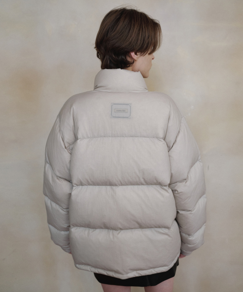 SHEER QUILTED DOWN JUMPER_LIGHT BEIGE