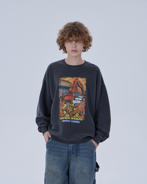 APOCALYPSE PIGMENT SWEATSHIRT (CHARCOAL)