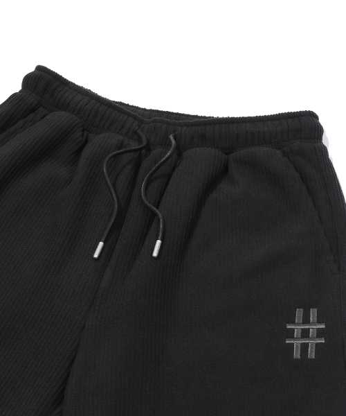 Женские флисовые вельветовые джоггеры (Black)