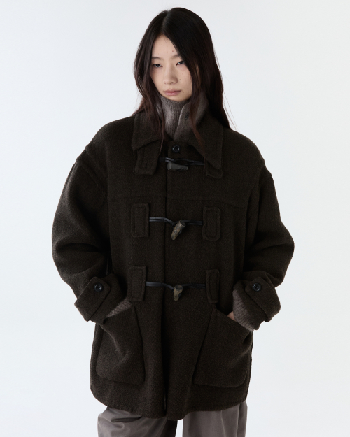 Toggle handmade coat / BROWN