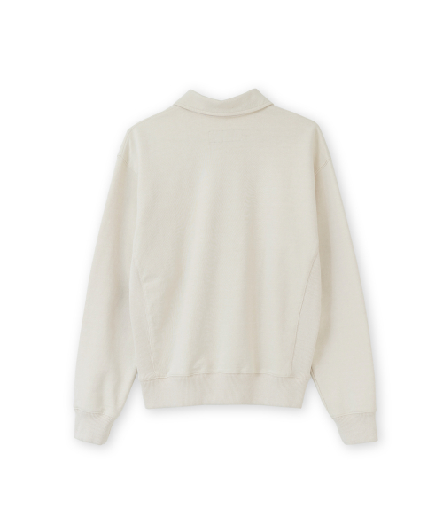 Свитшот W Washed на молнии, Ivory