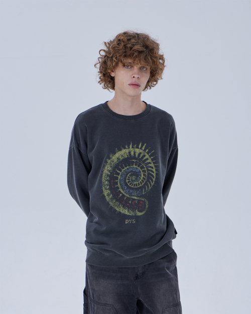 AMMONITE PIGMENT SWEATSHIRT (CHARCOAL)