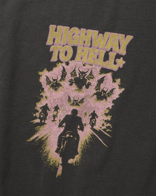 HELL HIGHWAY PIGMENT SWEATSHIRT (CHARCOAL)