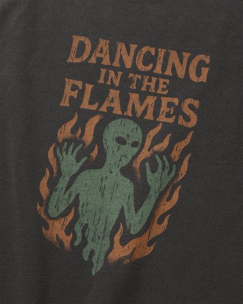 IN THE FLAMES PIGMENT SWEATSHIRT (CHARCOAL)