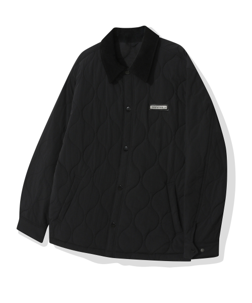 Вельветовый воротник Wappen Стёганый бомбер (Black)