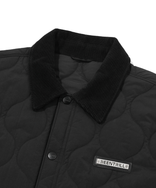 Вельветовый воротник Wappen Стёганый бомбер (Black)