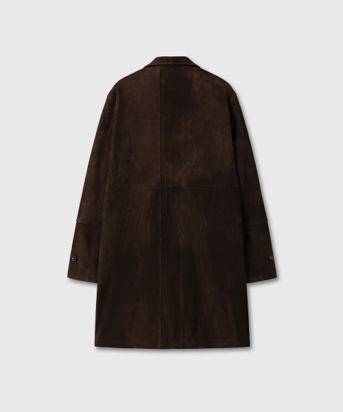INDIA GOAT SUEDE CAR COAT (BROWN)