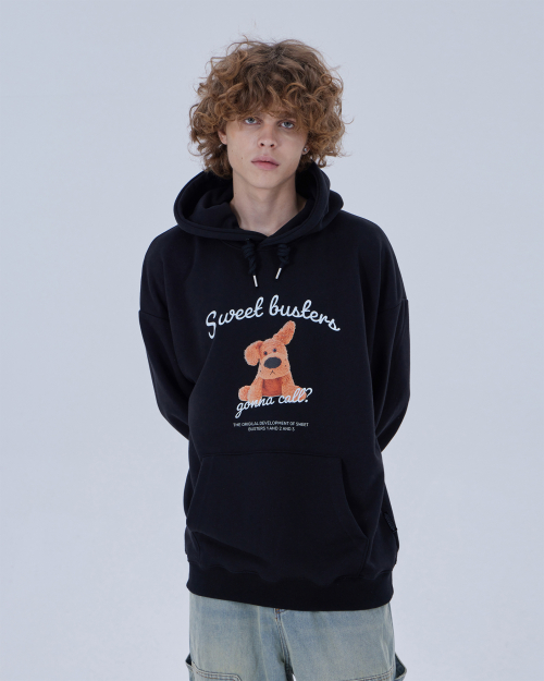 SWEET BUSTER PUPPY HOODIE (BLACK)