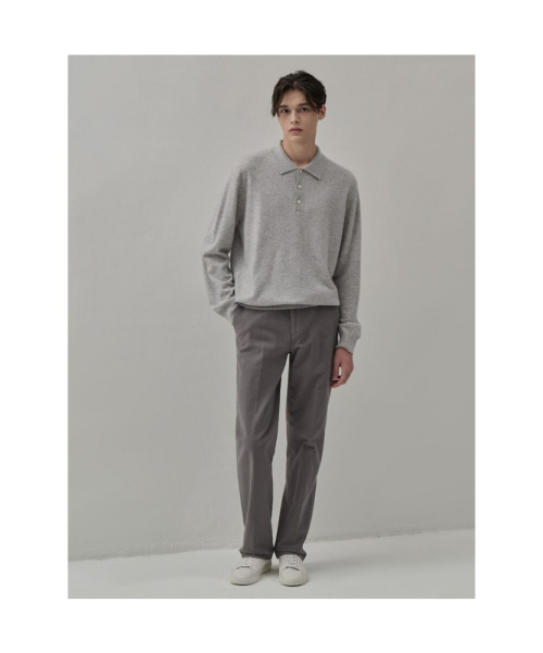 Стрейчевые зимние хлопковые слаксы Light Grey (GC5X21S032)