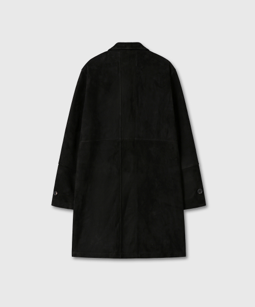 INDIA GOAT SUEDE CAR COAT (BLACK)