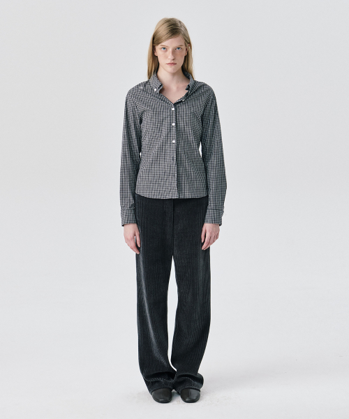 Corduroy Straight Pants_Dark Grey