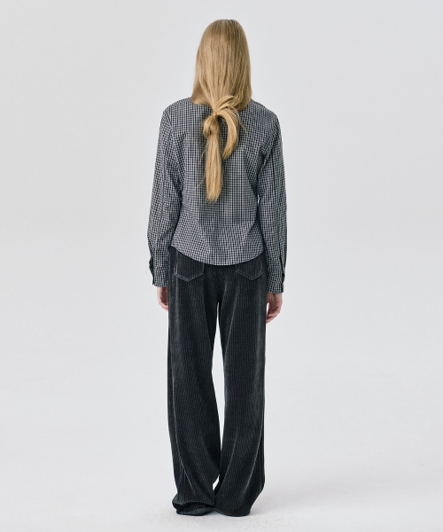 Corduroy Straight Pants_Dark Grey