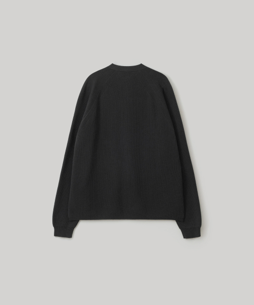 Doubleface V-Neck Cardigan (Black)