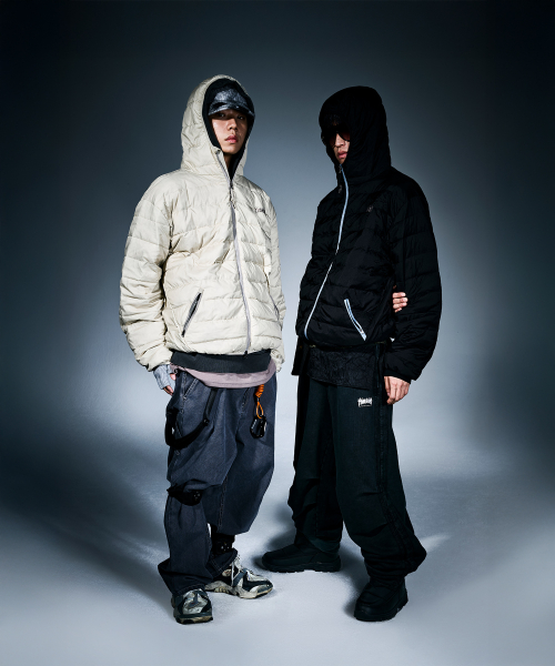 Flame Light Duck Пуховик Black