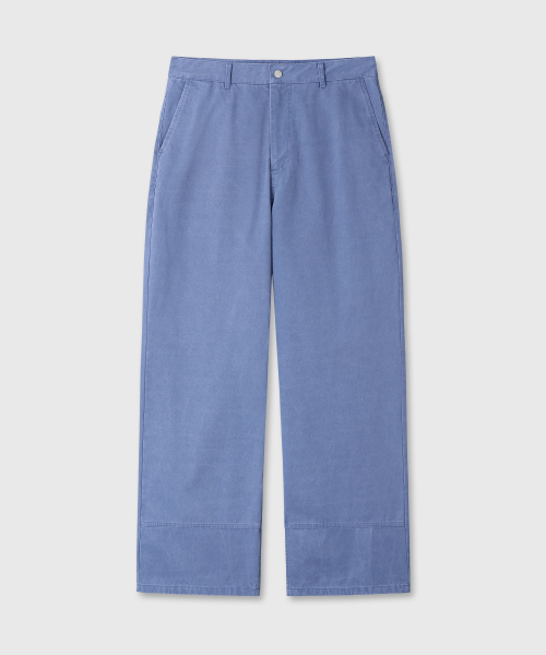 Широкие хлопковые джинсы WASHED LOOSED WIDE COTTON PANTS (BLUE)