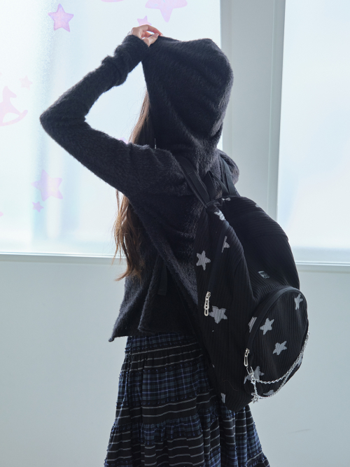 Кардиган с капюшоном на пуговицах Toggle Hooded Cardigan (Black)