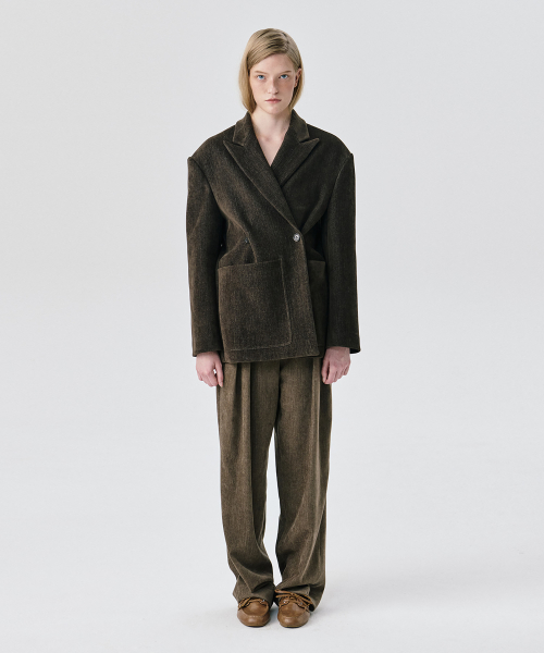 Back Brushed 2-way Jacket_Dark Brown