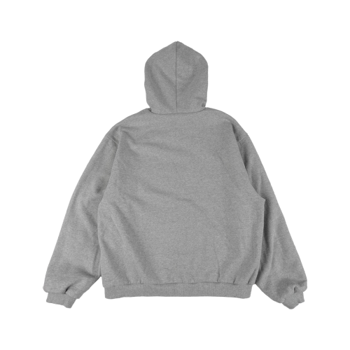 Reversible Check Hoodie Zip-Up Skyblue