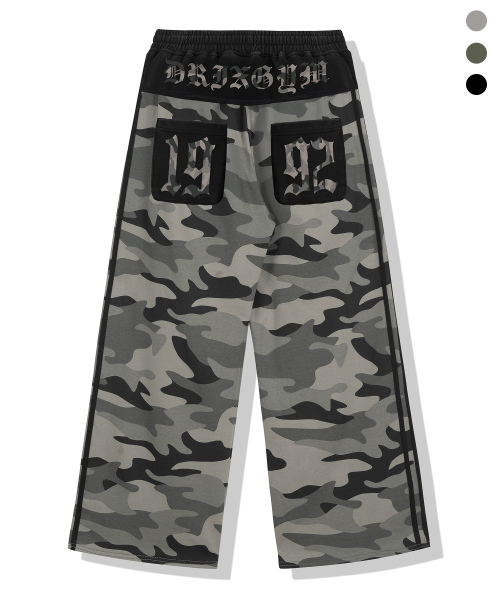 Спортивные брюки с камуфляжными лампасами_3color