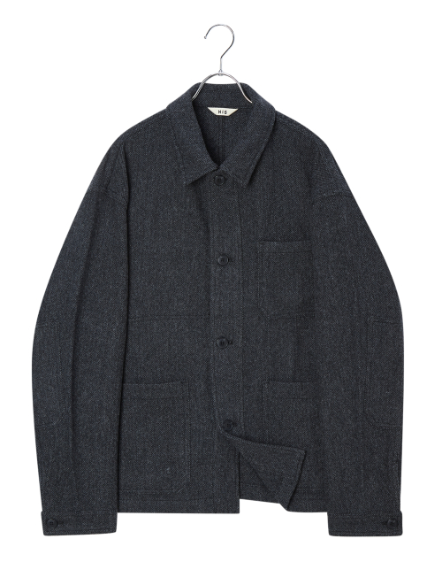 Шерстяной жакет с узором Charcoal Grey
