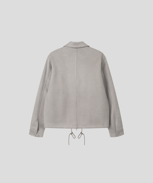 Классическая куртка на молнии из искусственной замши grey