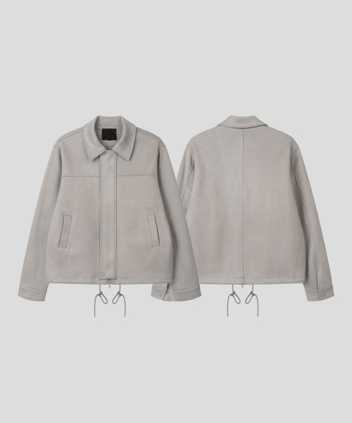 Классическая куртка на молнии из искусственной замши grey