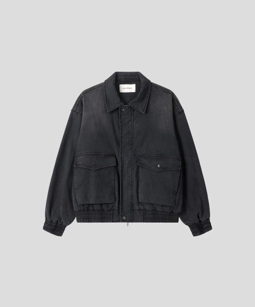 Tencel Washed Field Pocket Куртка на молнии [Black]