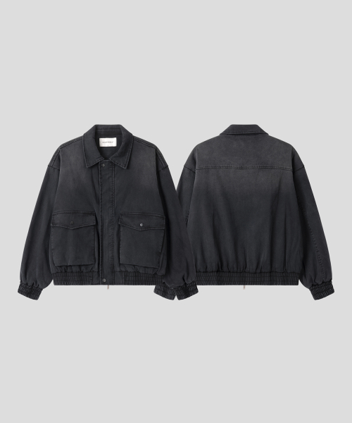 Tencel Washed Field Pocket Куртка на молнии [Black]