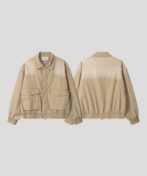 Куртка на молнии из тенселя с карманами Beige