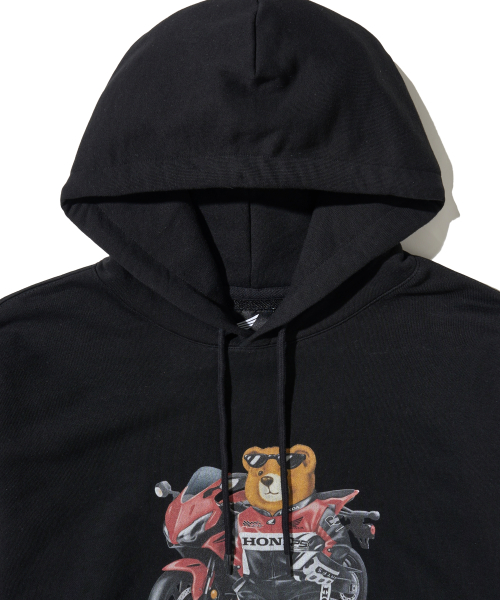 Racing Bear Hoodie Black