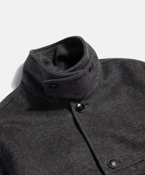Wool Blend Car Coat Dark Dust