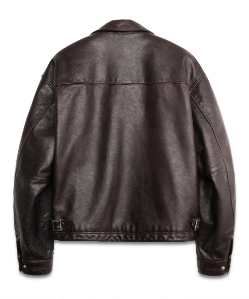 Кожаная куртка Washed T-Core Leather Single Jacket BROWN