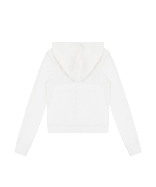 Лейбл тонкий худи на молнии White