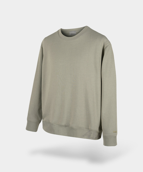 Однокнопочный Генри шея свитер Oxford Beige