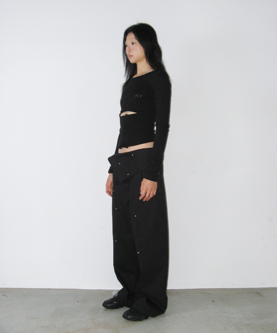사일프레이(41PRAY) Hooked Cutout Top / Black - 사이즈 & 후기 | 무신사