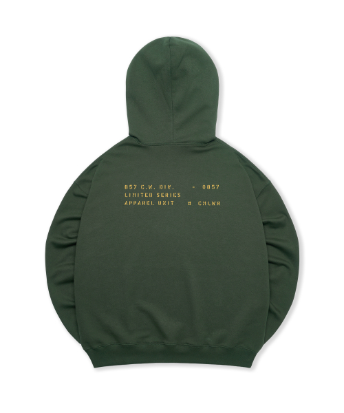 NO.057 длинный пуловер худи Dark Green