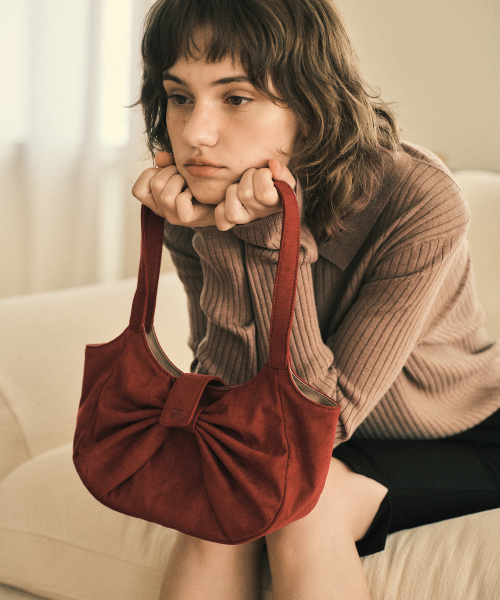 замша ribbon сумка bag_Red(OC25-ACC01)