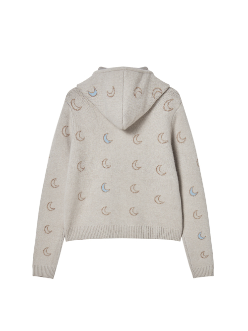 MOON KNITTED ZIP-UP худи IVORY