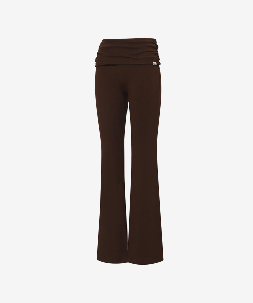 Shirring Folding Bootcut Брюки
