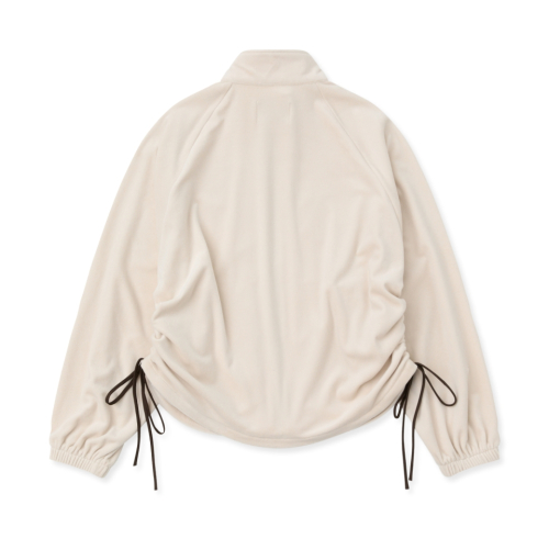 Женская велюровая олимпийка с бантом Light Beige