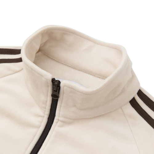 Женская велюровая олимпийка с бантом Light Beige