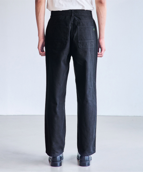 Классические хлопковые брюки оксфорд Relaxed Fit_FIT5 Black