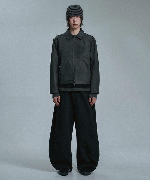 Кожаная куртка Wave из экокожи - Black