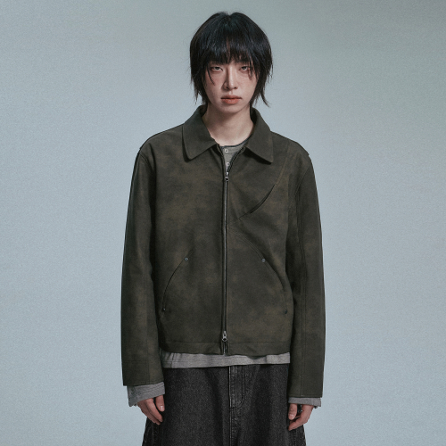 Куртка из экокожи Wave - Khaki
