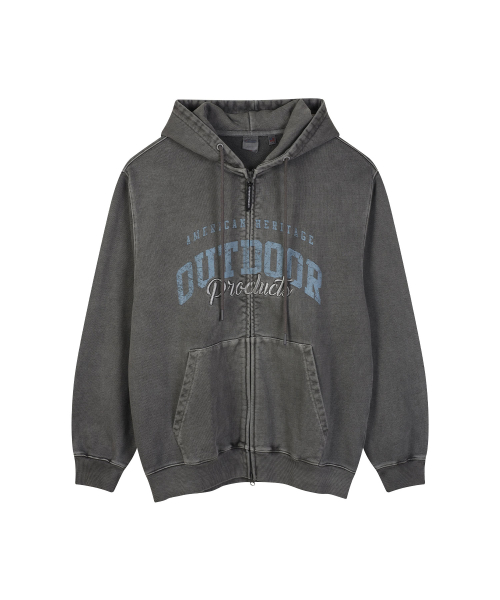 LETTERING LOGO ZIP-UP худи (CHARCOAL)