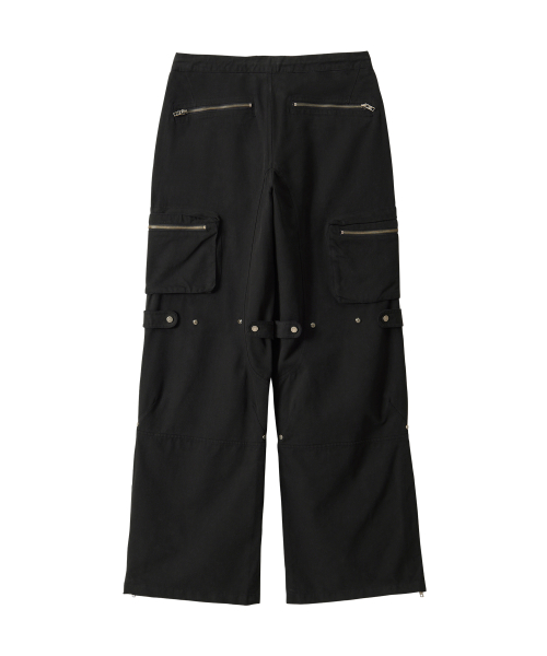 Lowrise Washed Curve Cargo брюки - чёрный